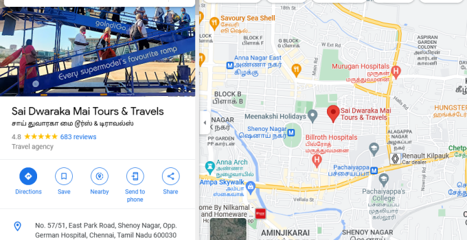 Sai Dwaraka Mai Tours and Travels Google Reviews